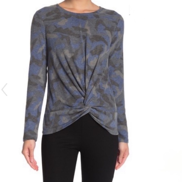 Cable & Gauge Sweaters - CG Sport Cozy Twist Front Camo Pullover Sweater